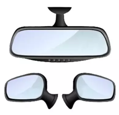 MIRROR ASSY, L. LAMP *YR327L*