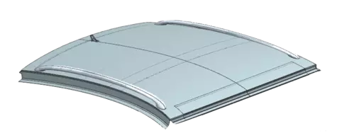 PANEL, FRONT ROOF (GREY)