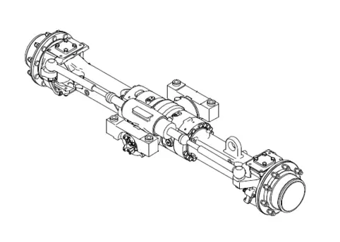 ASSY.FR.AXLE COMPL.WITH BRAKES-SPIGOTTED