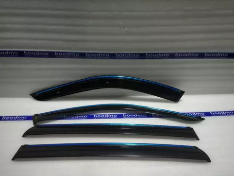 Door Visor with Chrome Strip (Set of 4)