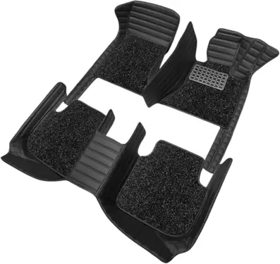 9D Car Floor Mats – Black