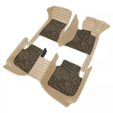 9D Car Floor Mats – Biege