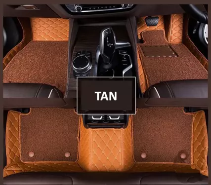 7D Car Floor Mats – Tan (Set of 4)