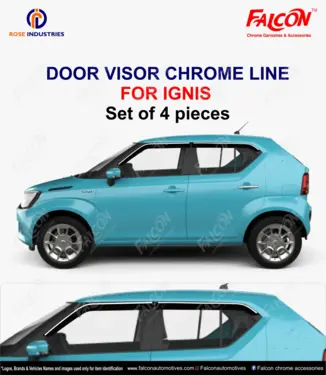Door Visor with Chrome Line (Set of 4)