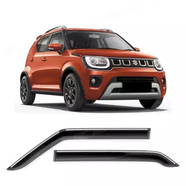 Door Visor with Chrome Strip (Premium) (Set of 4)