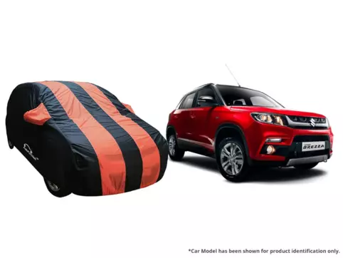 Stylish Orange Stripe Car Body Cover