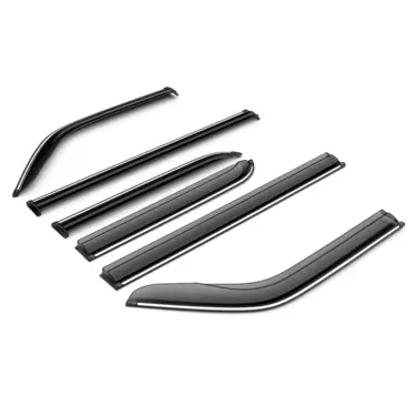 Door Visor with Chrome Strip (Premium) (Set of 4)