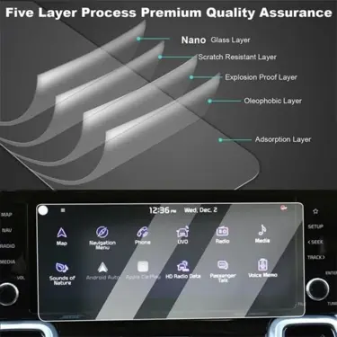 9H Infotainment Screen Guard Scratch and Water Resistant 7 Inch