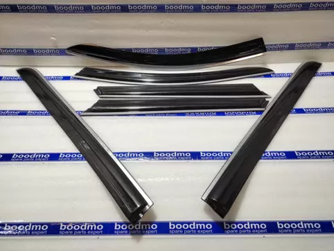 Door Visor with Chrome Strip (Set of 6)
