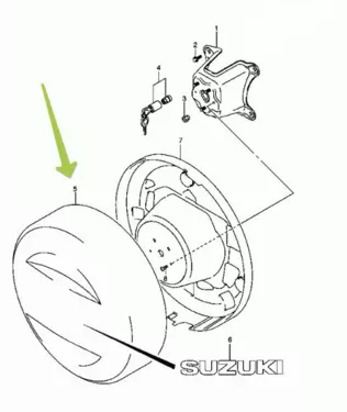 COVER, SPARE TIRE OUTER (BLUE)