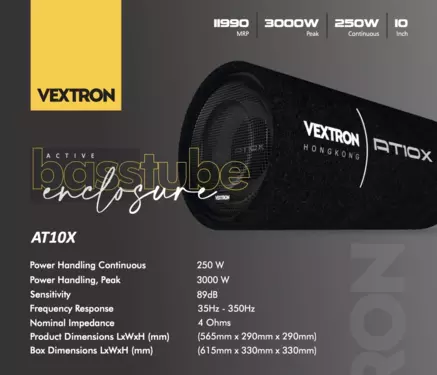 Active Bass Tube 10"(Remote included)