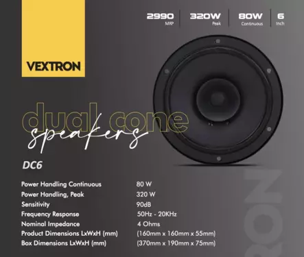 Dual Cone Speakers 6"