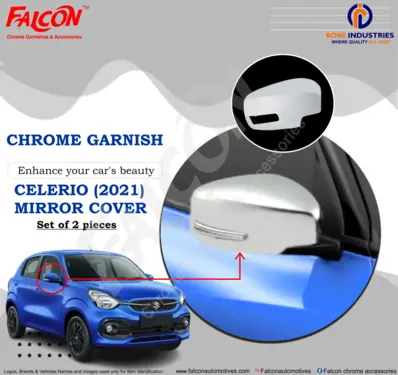 Outside Rear View Mirror Cover Garnish with Cut (Set of 2)