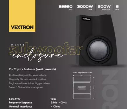 Active Custom Subwoofer 8"(External Amplifier Included)