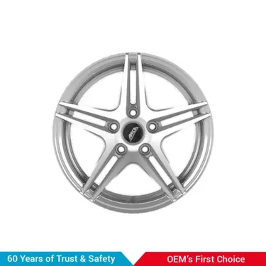 Alloy Wheel 16"/5 Holes/Pcd-100/Et-27 - Machined Hyper Silver