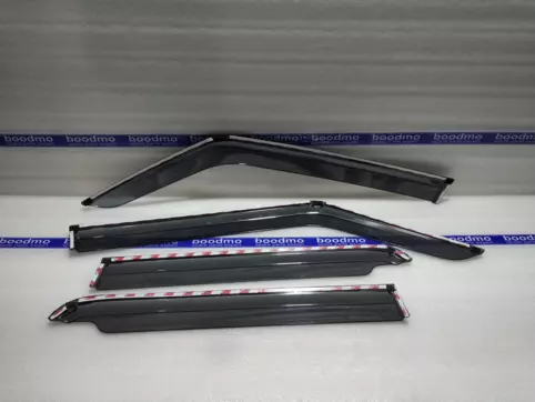 Door Visor with Chrome Strip (Premium) (Set of 4)