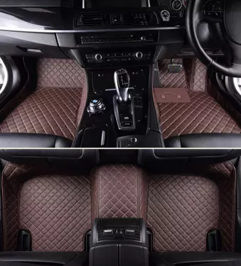 5D Car Floor Mats – Coffee (Set of 3)