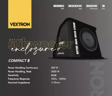 High Performance Active Enclosure Compact 8"(Remote included)