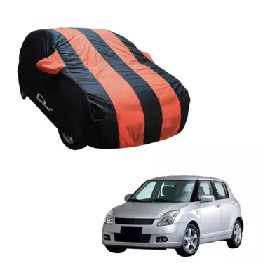 Stylish Orange Stripe Car Body Cover