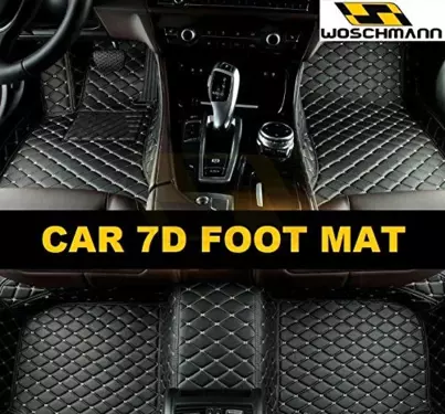 7D Car Floor Mats - Black