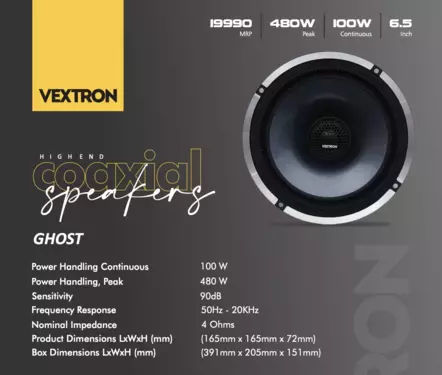 High End Co-Axial Speakers 6.5"