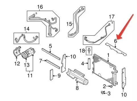 INSULATOR COND FRONT GRAND VITARA