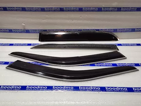 Door Visor with Chrome Strip (Set of 4)