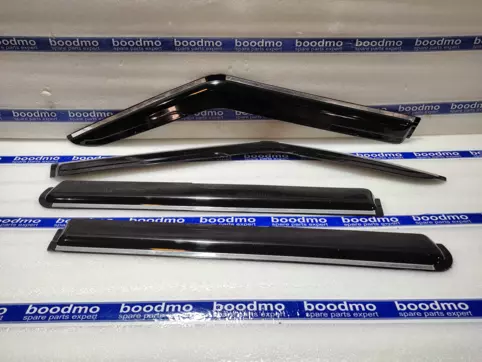 Door Visor with Chrome Strip (Set of 4)