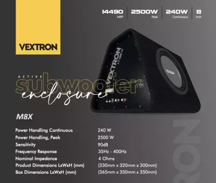 Active Compact Subwoofer Enclosure 8"(Remote included)