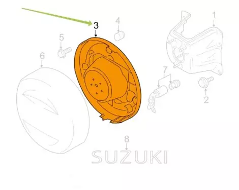 COVER, SPARE TIRE INNER