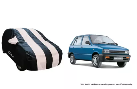 Stylish White Stripe Car Body Cover