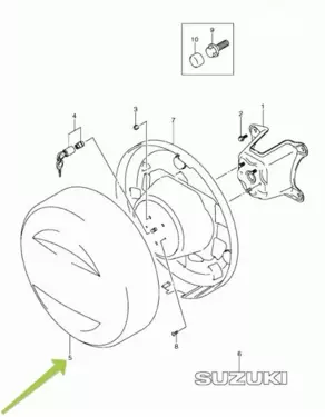 COVER, SPARE TIRE OUTER (GRAY)