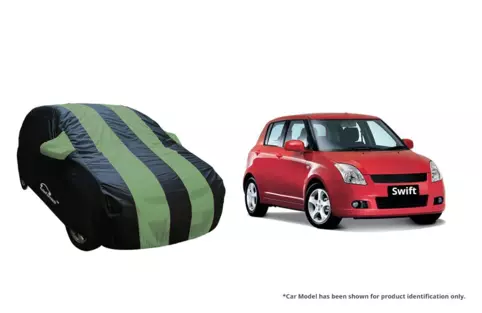 Stylish Green Stripe Car Body Cover