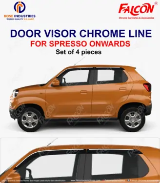 Door Visor with Chrome Line (Set of 4)