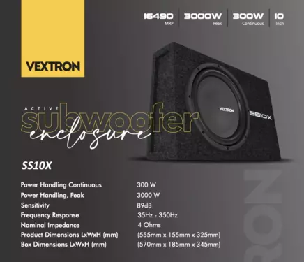 Active Shallow Subwoofer Enclosures 10"(Remote included)