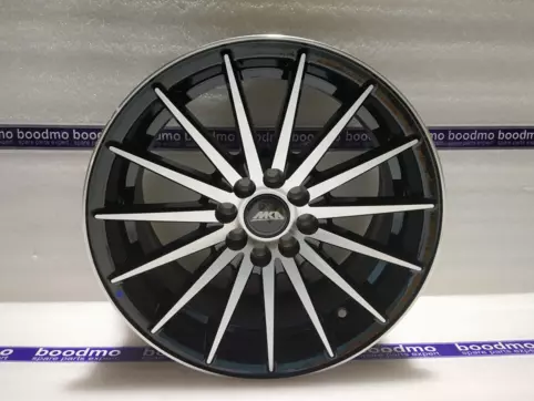 Alloy Wheel 16″/8 Holes/Pcd-100/108/Et-22 – Machined Black