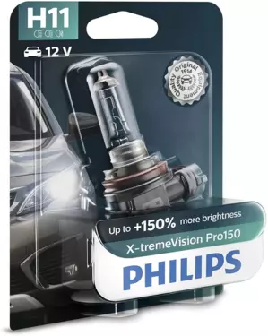 H11 X-tremeVision Pro150 12V 55W (Single Bulb)