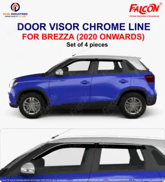 Door Visor with Chrome Line (Set of 4)