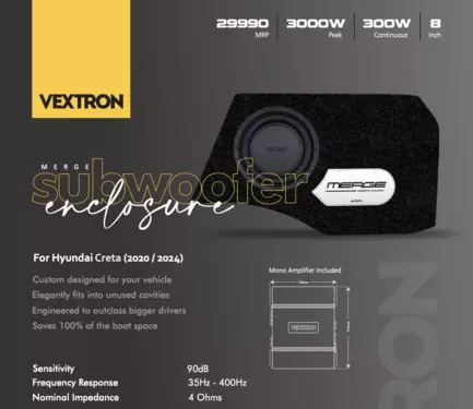 Passive Custom Subwoofer Enclosure 8"(External Amplifier Included)