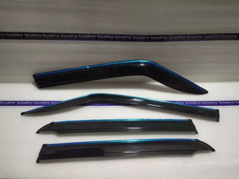 Door Visor with Chrome Strip (Set of 4)