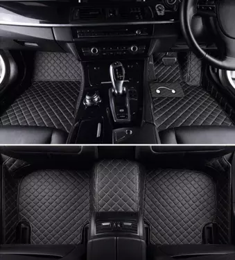 5D Car Floor Mats – Black (Set of 3)