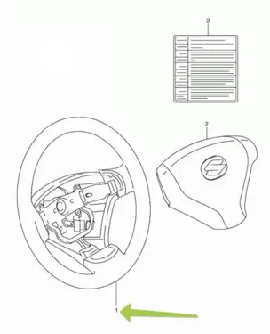 WHEEL, STEERING (GRAY)