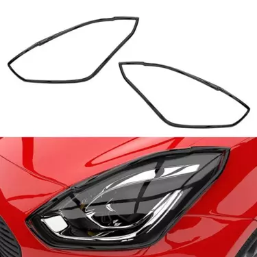 Head Lamp Garnish With Piano Black Finish (Premium) (Set of 2)