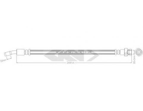 TUBE-HOSE TO RR BRAKE,RH