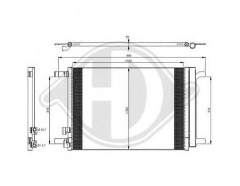 A/C CONDENSER WITHFLUID RESERVOIR