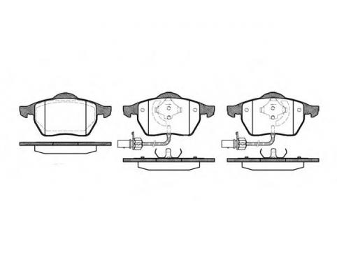 1 SET OF BRAKE PADS WITHWEAR INDICATOR FOR DISCBRAKES