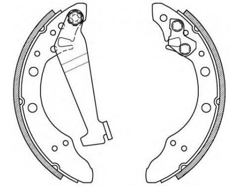 1 SET: BRAKE SHOES WITHLININGS