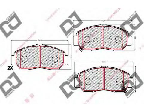 PAD SET, FR. (WITHOUT SHIM)