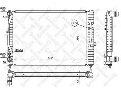 Radiator, engine cooling