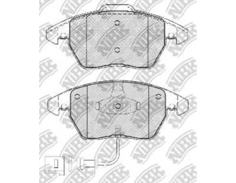 1 Set of brake pads withwear indicator for discbrakes